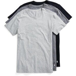 Mens Slim Fit Stretch Crew Undershirts 3-Pack